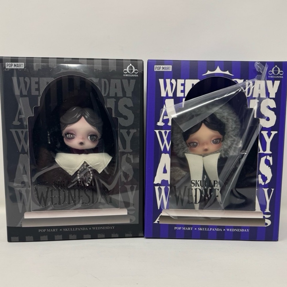 ✅ IN HAND ✅ BUNDLE OF BOTH VERSIONS OF SKULLPANDA X WEDNESDAY PLUSH ✅